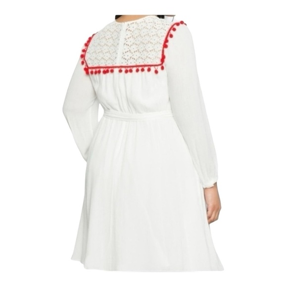 Eloquii Lace and Pom Pom belted Dress - Picture 2 of 9